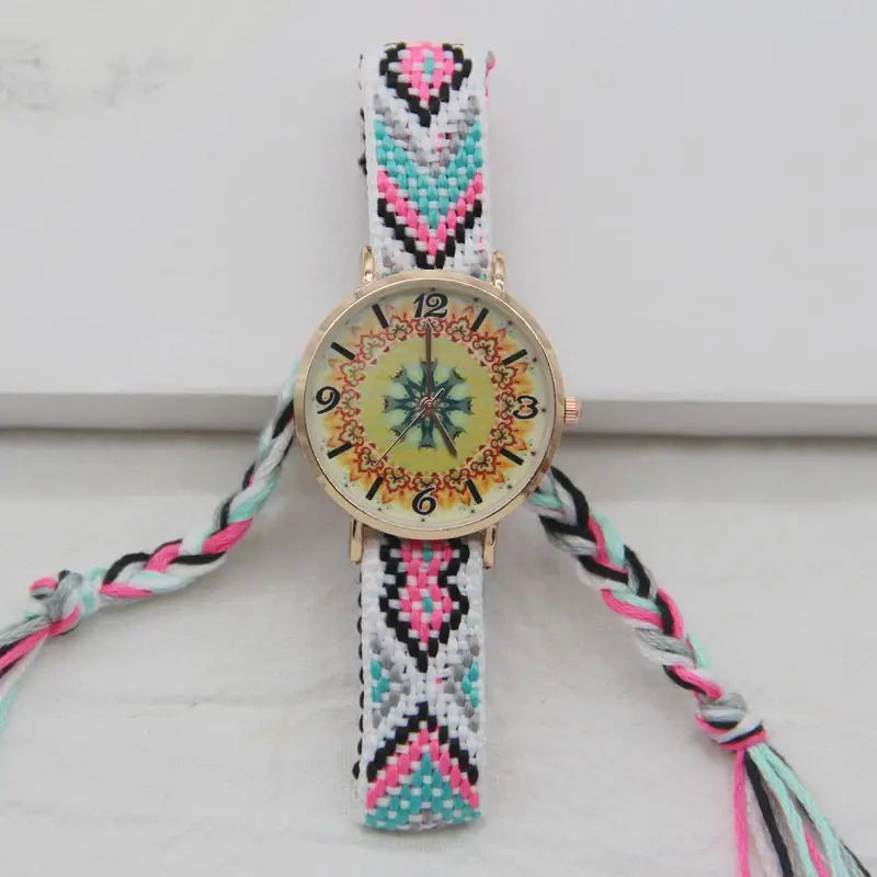 2025 New Ladies Knitted Style Watch Ladies Exquisite Disc Watches Bohemian Style Watch Birthday Gift  Reloj Mujer