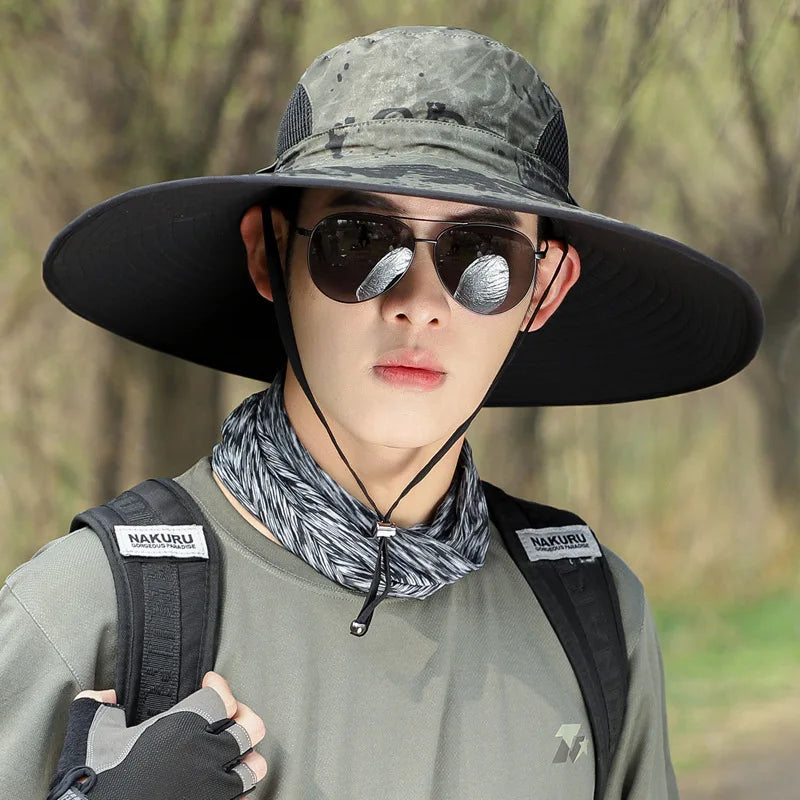 60-65cm Big Head Around The Hat Large Size Big Head Big Face Fat Large Sun Hat Male fisherman's Hat Sunscreen Cap