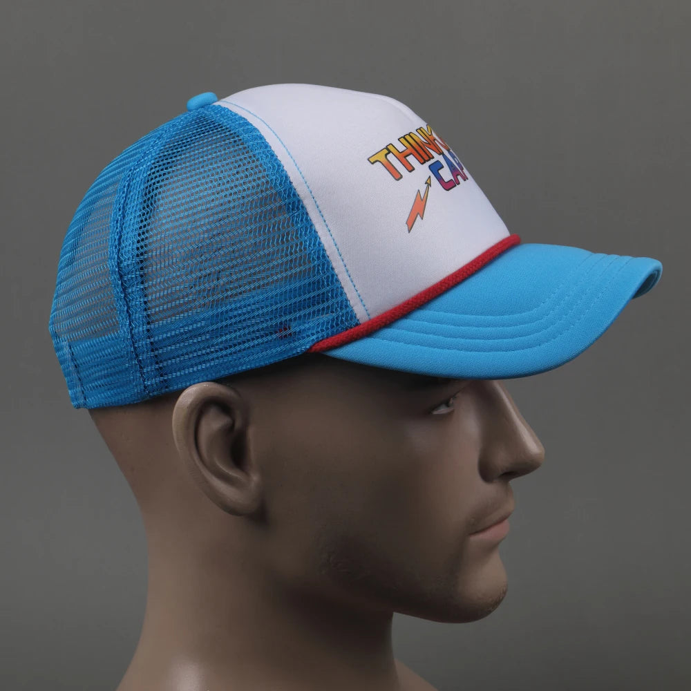Anime Caps Season 4 Dustin Hat Baseball Cap Retro Mesh Trucker Thinking Cap Accessories