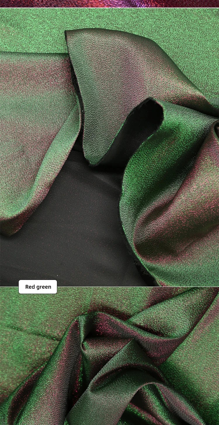 Mermaid Gradient Phantom Fabric Glitter By The Meter for Upholstery Skirts DIY Sewing Fashion Designer Cloth Breathable Textured