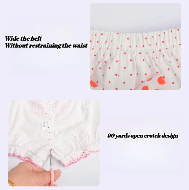 Children's Pure Cotton Panties 0-1-3 -5 Years Old Baby Shorts Cartoon Cute Princess Underwear 100%Cotton Infant Fashion Panties