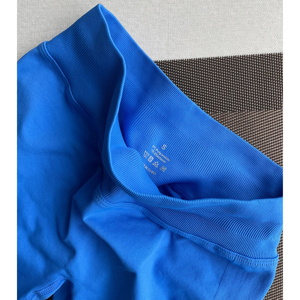 Klein Blue Seamless Shorts Pants For Women Fitness Outfits Yoga Pants Gym Running Bike Wear Leggings Cycling Pants
