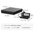 SucceBuy 110 lbs Digital Postal Shipping Scale with Timer 90° Foldable LCD Screen AC/DC Powered Package Scale for Laggage Home