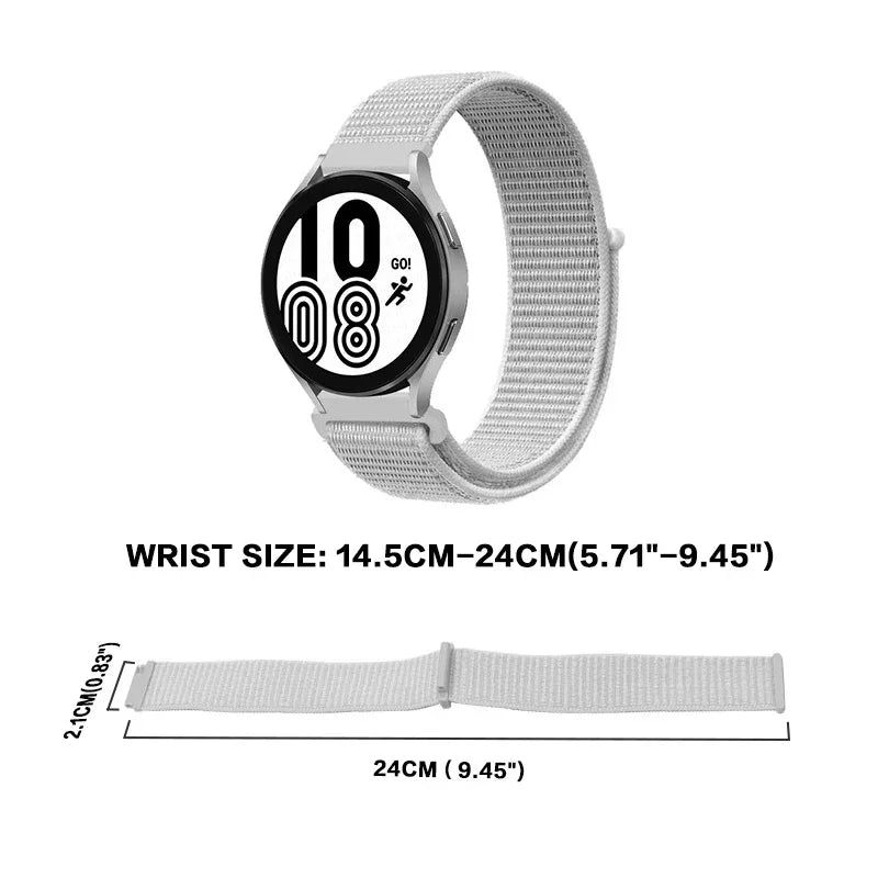 20mm Nylon loop 22mm Band For Samsung Galaxy Watch 6/5/pro/4/Classic/active 2 43-47-40-44mm sport bracelet huawei gt 2/e/3 strap