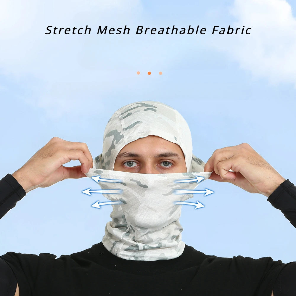 Summer Balaclava Mask for Men Cycling Cap UV Sun Protection Full Face Mask Bandana Neck Scarf Motorcycle Hood Hiking Face Shield