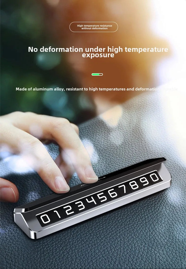 Metal Car Temporary Parking Card Temporary Parking Phone Number In The Car Parking License Plate General Car  Phone Number Plate