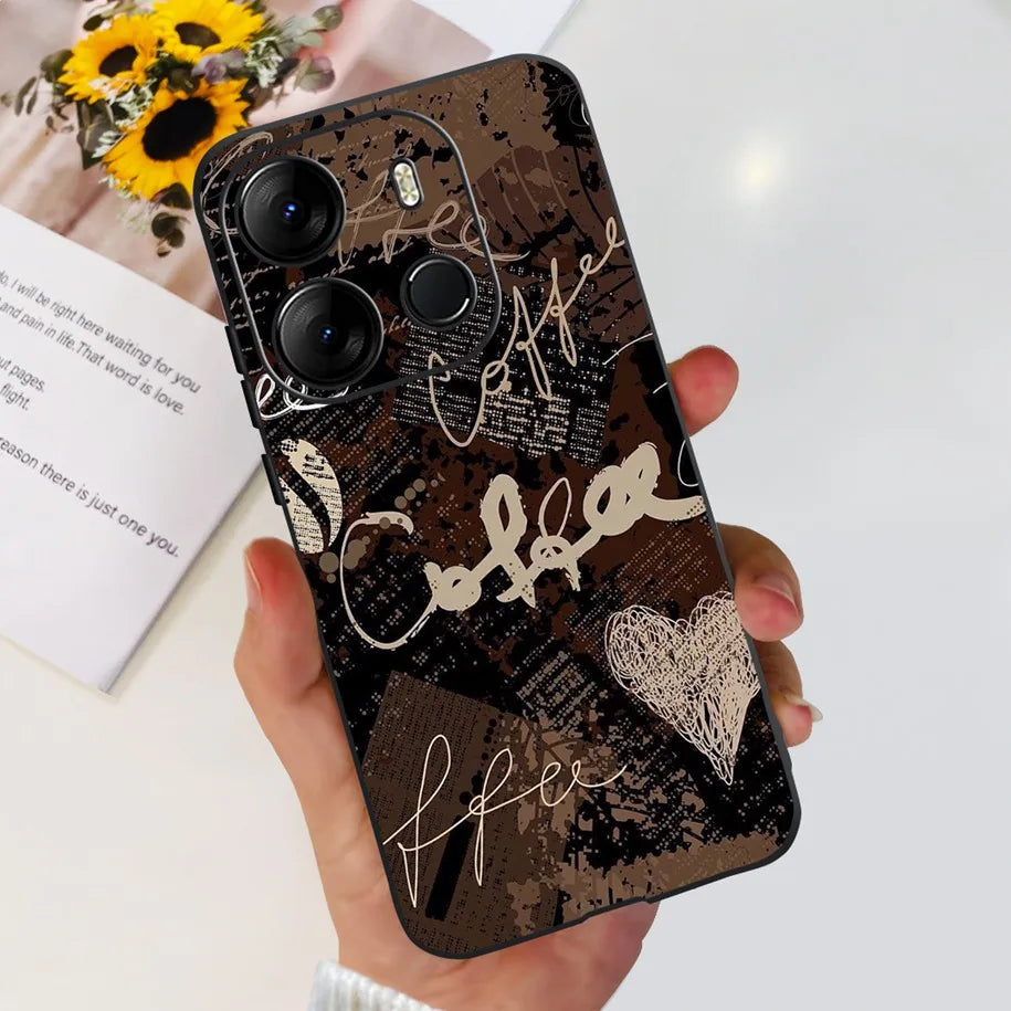 For Tecno Pop 7 Pro Pop7 Case Fashion Marble Soft Silicone Matte Coque For Tecno Spark Go 2023 Funda Pop7Pro BF6 BF7 BF7h Bumper