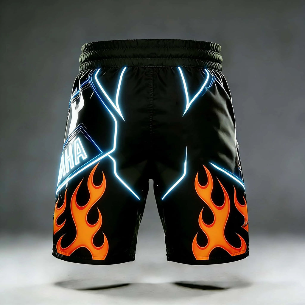 2026 Summer New Yamaha White Stripe Fashion Sports Outdoor Fitness Shorts, Men Women Large Casual Motorcycle Riding Shorts