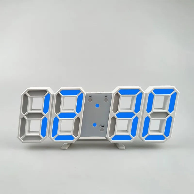 LED Digital Alarm Clock Wall Hanging With 3D Display Date Temperature For Home Kitchen Office Decoration Clocks Decor