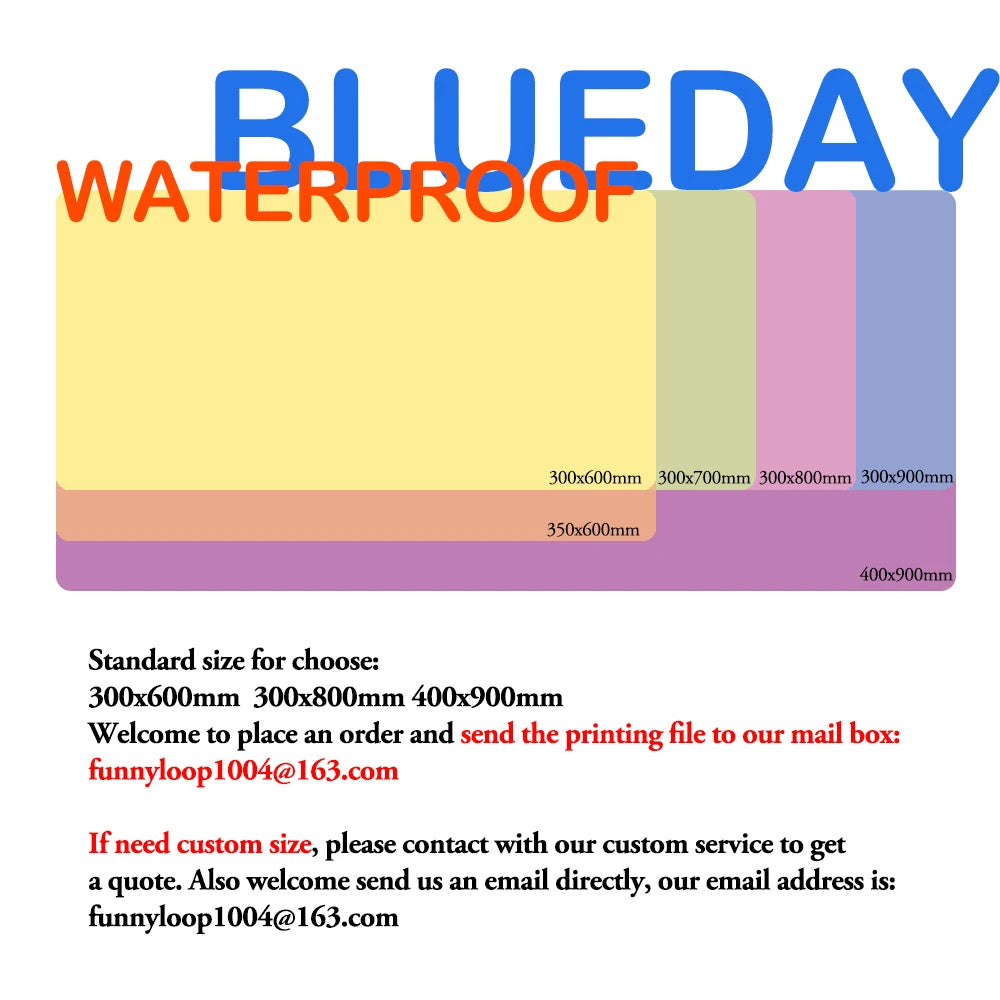 Waterproof Custom Printing Mousepad Non-slip Large Gaming Keyboard Mouse Pad Player Mat DIY Printing Mat Home Office Use