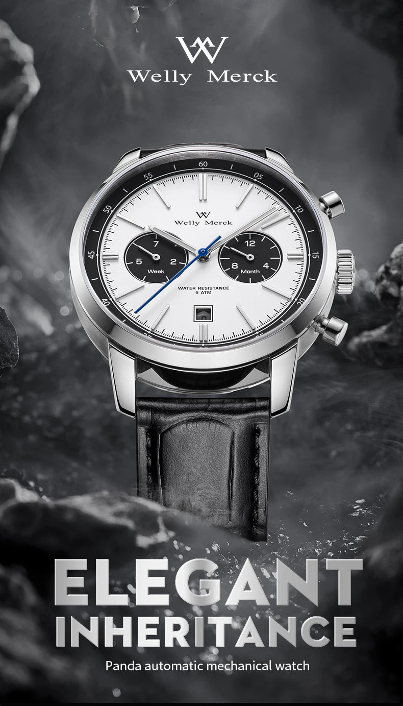 WM Watch Automatic Mechanical Watches Water Resistant Classic Casual Business Man Watch Welly Merck Watch WM138M