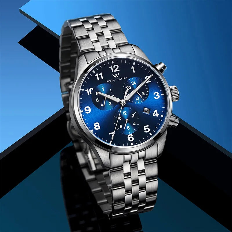 WM Watch Automatic Mechanical Watches Waterproof Multifunctional Business Men's Watches Watch Welly Merck Watch WM166M