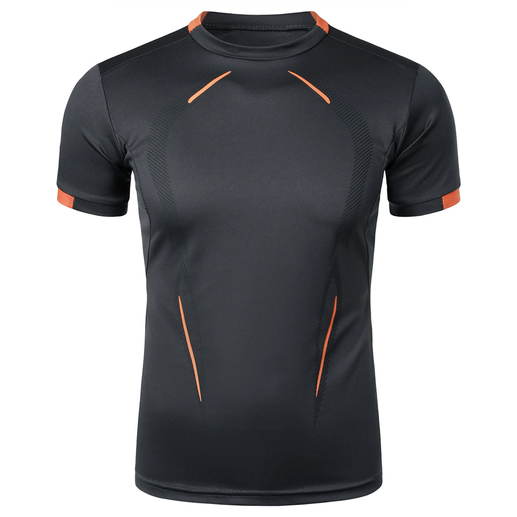 Summer men's fitness sports training Breathable short sleeve quick drying clothes men's sports fashion short sleeve T-shirt