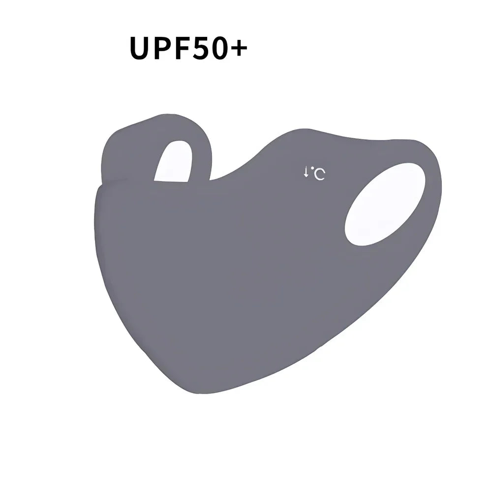 Ice Silk Summer Mask For Women Men Breathable UV Protection Face Cover Thin Invisible Outdoor Sports Cycling Sunscreen Masks New