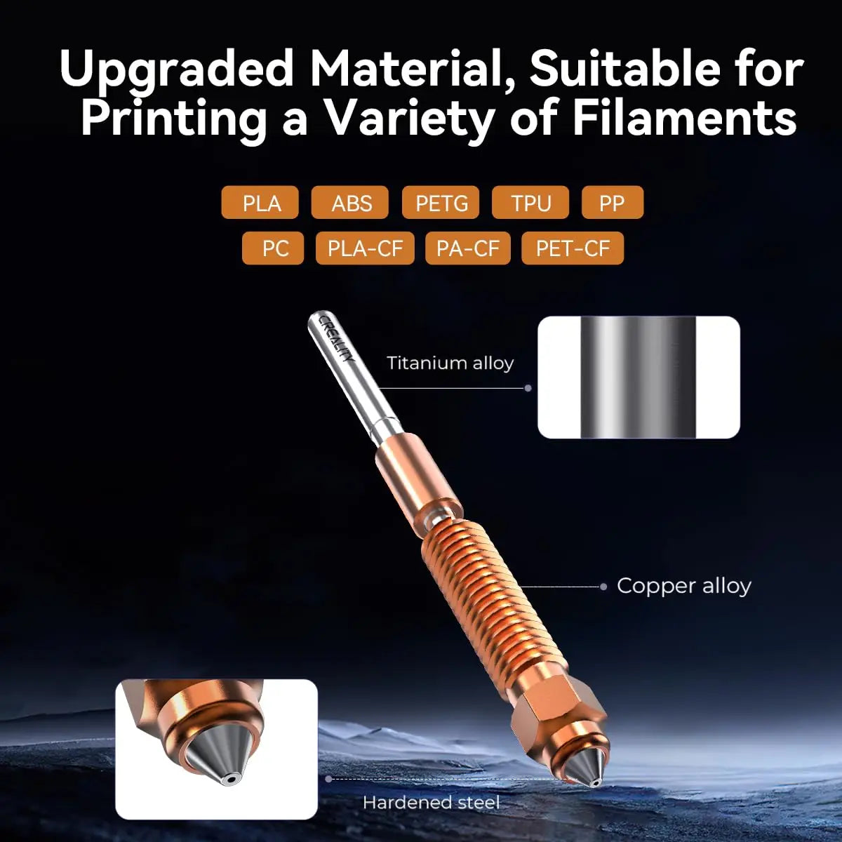 Creality Ender 3 V3 SE/V3 KE Ceramic Heating Block Kit Quick-swap Nozzle Upgrade Hotend Kit 300℃ Temperature 600mm/s High-Speed