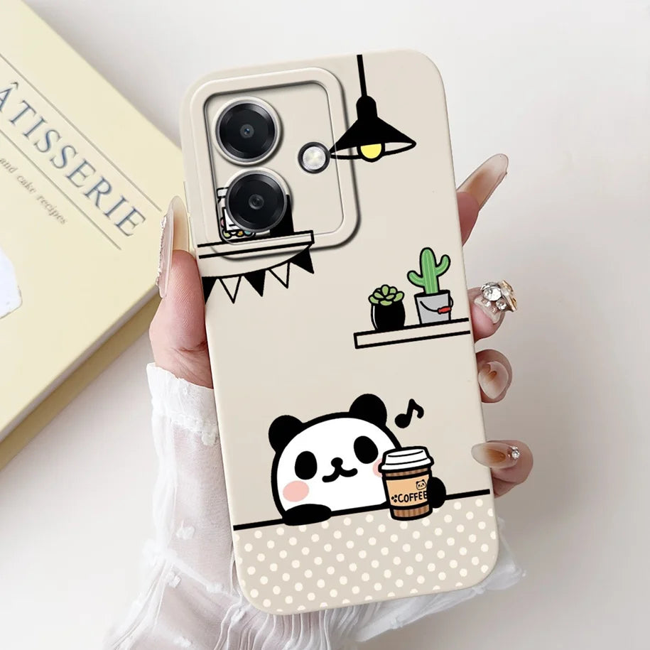For Funda OPPO A3 A3x 4G Case 2024 Cute Panda Rabbit Soft Silicone Candy Painted Phone Covers For OPPO A40 5G OPPOA3 A 3x Bumper