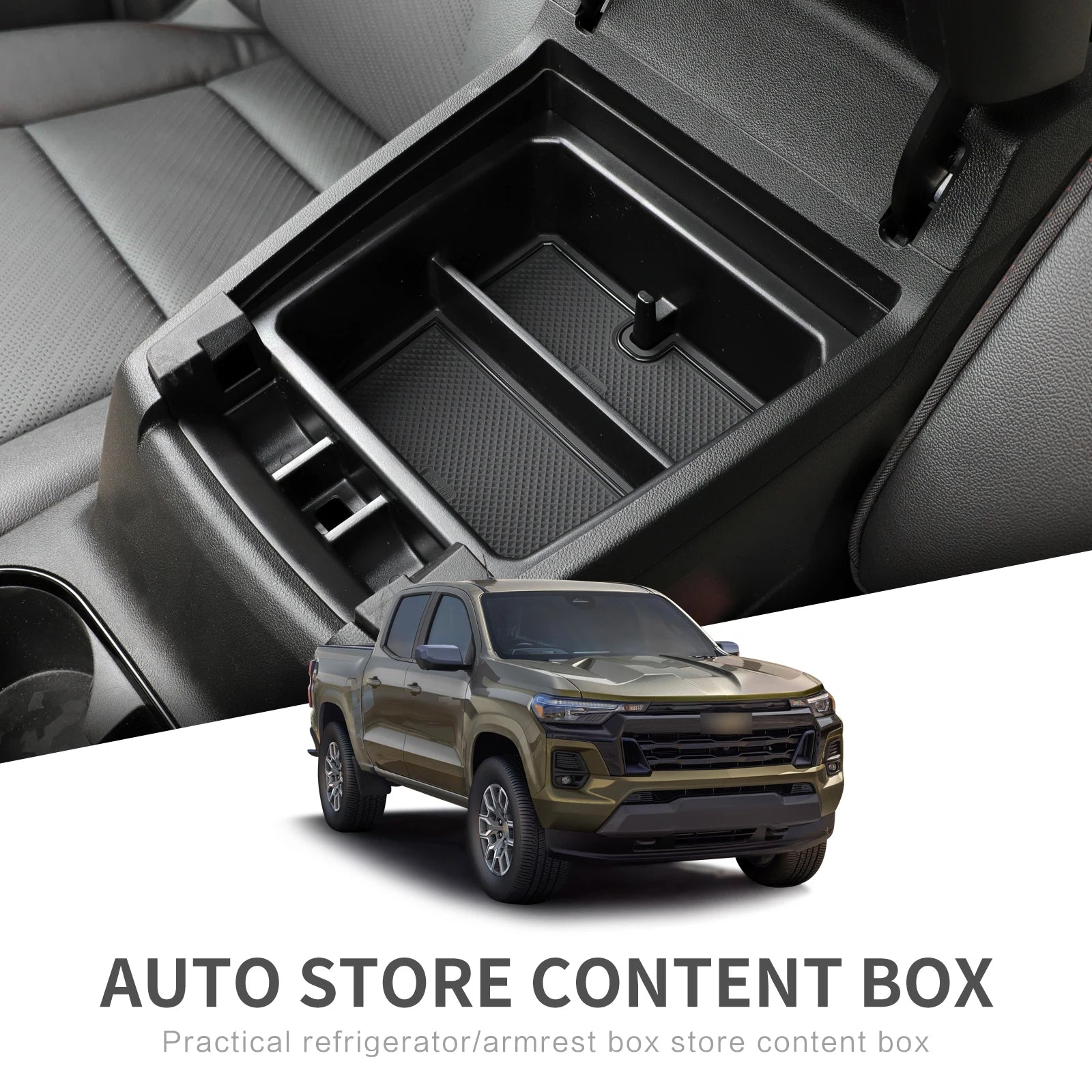 for Chevrolet Chevy Colorado 2023 2024 GMC Canyon Car Central Armrest Storage Box Tray Organizer Accessories Tidying