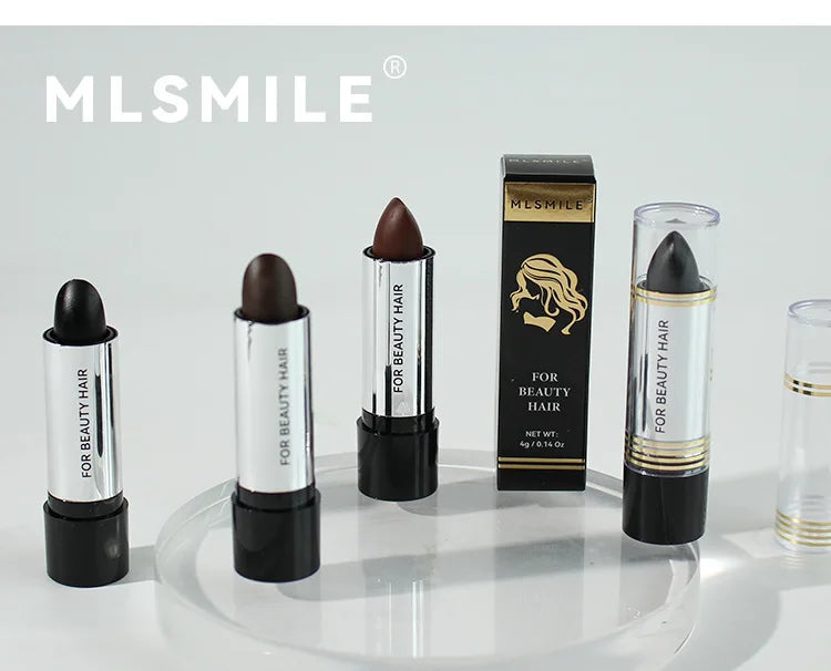 Black Brown Disposable Temporary Hair Dye Pen Lipstick Style White Hair Coverage Hair Coloring Dyeing Chalk Quick Hair Color Dye