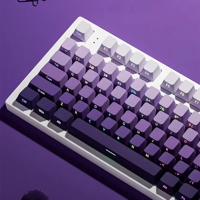 Gradient Keycaps 134 Keys OEM Profile PBT Double Shot Keycap For MX Switch Gaming Mechanical Keyboard Side Printed RGB Key Caps