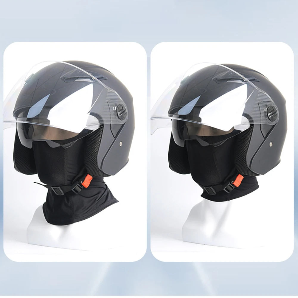 UV Protection Full Face Mask Hiking Ice Silk Sun Hat Men Women Balaclava Sunglasses Holes Scarf Cooling Cycling Face Cover Beach