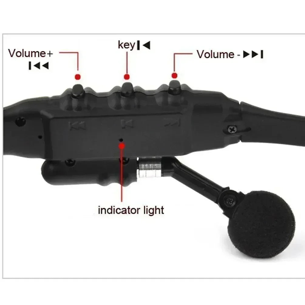 VIKEFON Glasses Headset Stereo Earphones Wireless Headset with Mic Glasses Sunglasses for Driving Cycling Sones Wireless Headset