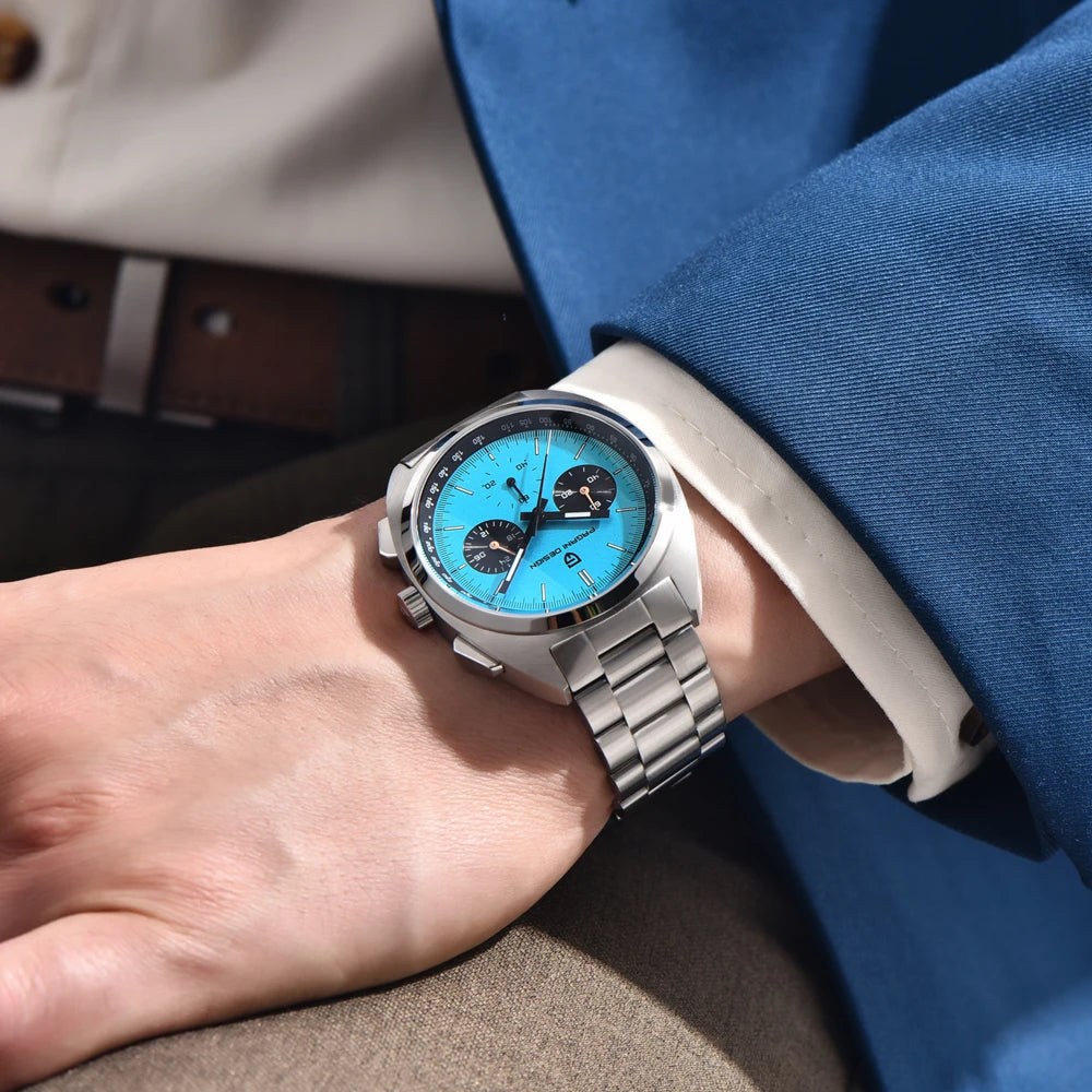 PAGANI DESIGN Mens Watches 2026 Top Luxury Quartz Watch For Men Multifunction Chronograph Wristwatch AR Sapphire Mirror Luminous
