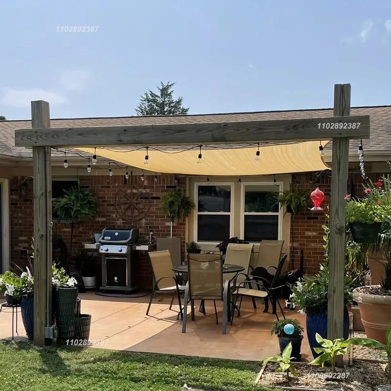 HDPE UV Protection Shade Net: Beige Sunscreen Mesh Fabric for Plant Shed, Outdoor Garden Sunshade & Patio Cover