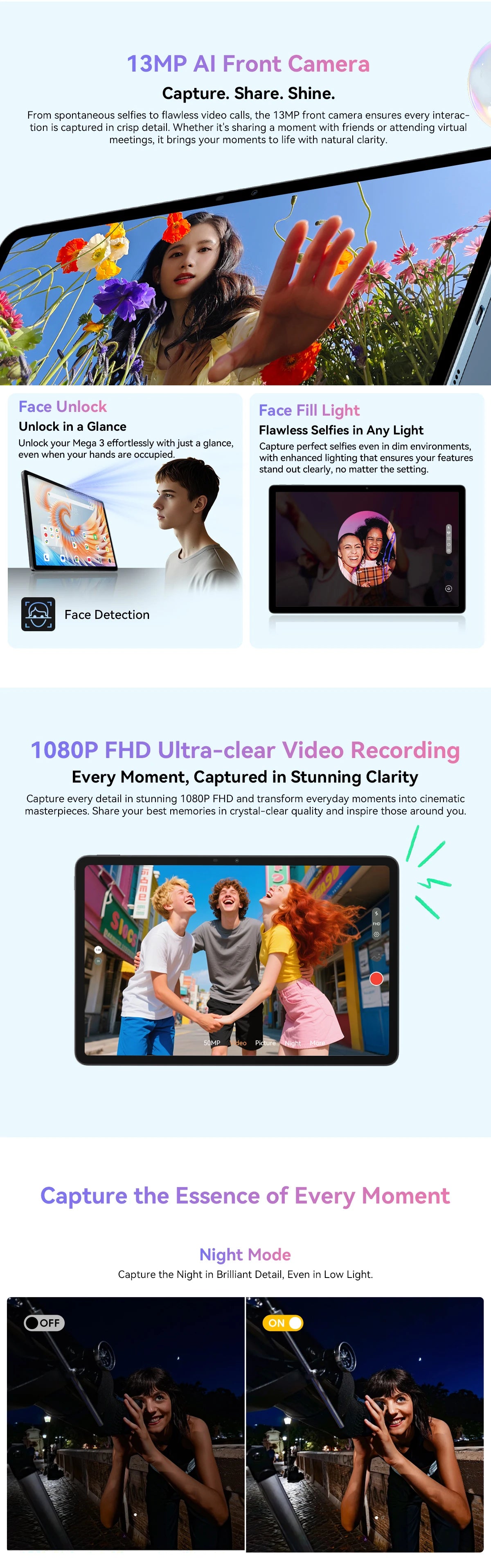 Blackview MEGA 3 Tablet SET 12.1" 2.5K FHD+ Display MTK G100 Octa core 12GB 256GB 8800mAh 50MP Camera 33W Charger Android 15 Pad