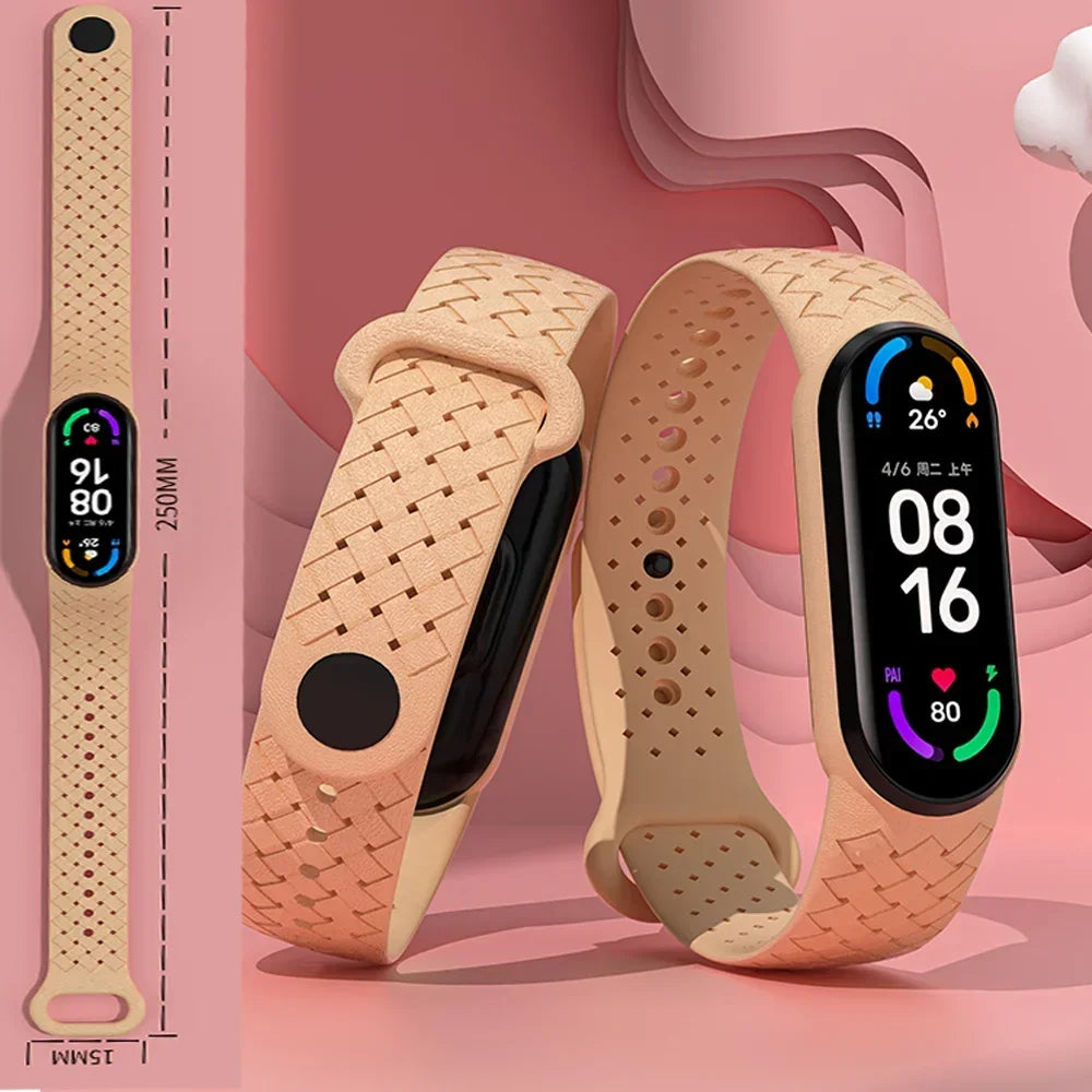 Carbon fiber strap For Xiaomi Mi Band 7 nfc Wristband smartwatch watchbands silicone bracelet correa Mi Band 6 4 5 3 accessories