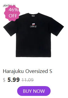 Harajuku Oversized Streetwear Men's Tshirt Growing Up Graphic Print Y2k Short Sleeve Top Tee Hip Hop Korean Cotton Goth Clothing