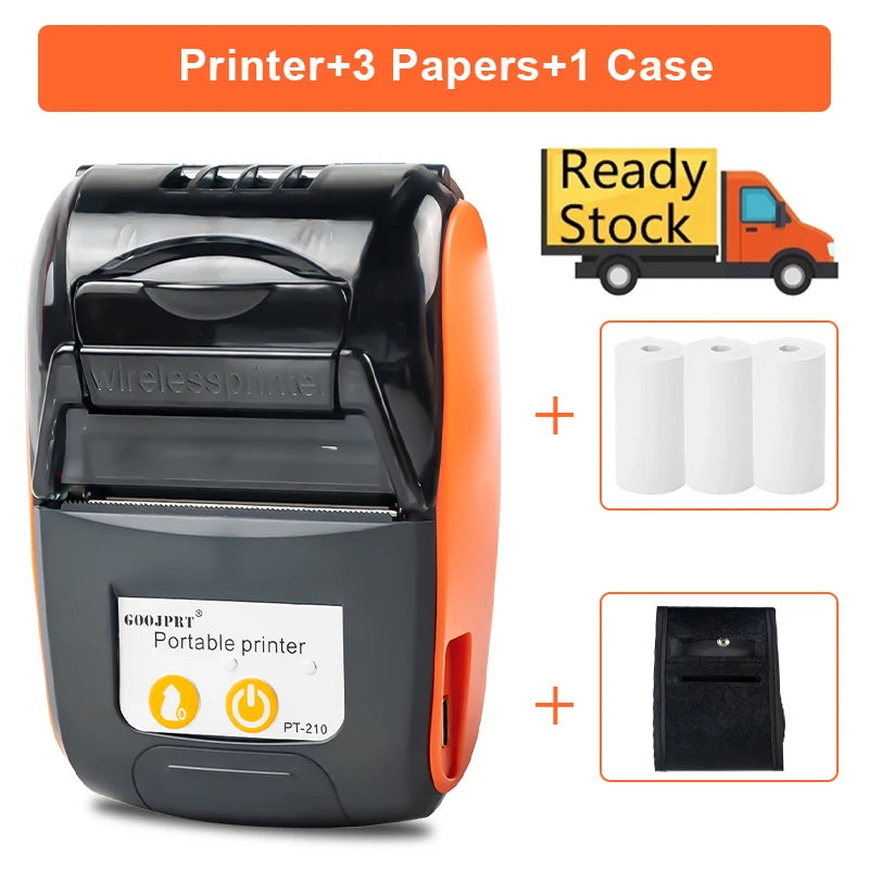 Mini Portable Thermal Printer Bluetooth For Phone Portable Printer Machine For Small Business 58mm Wireless Receipt Impresora