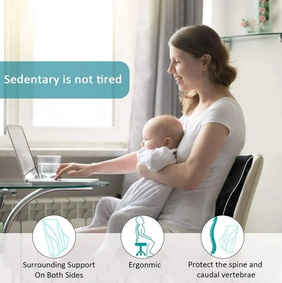 Car Seat Office Chair Back Lumbar Support Car Waist Rest Rebound Memory Foam Cushion Pad Back Lumbar Cushion for Car Driver
