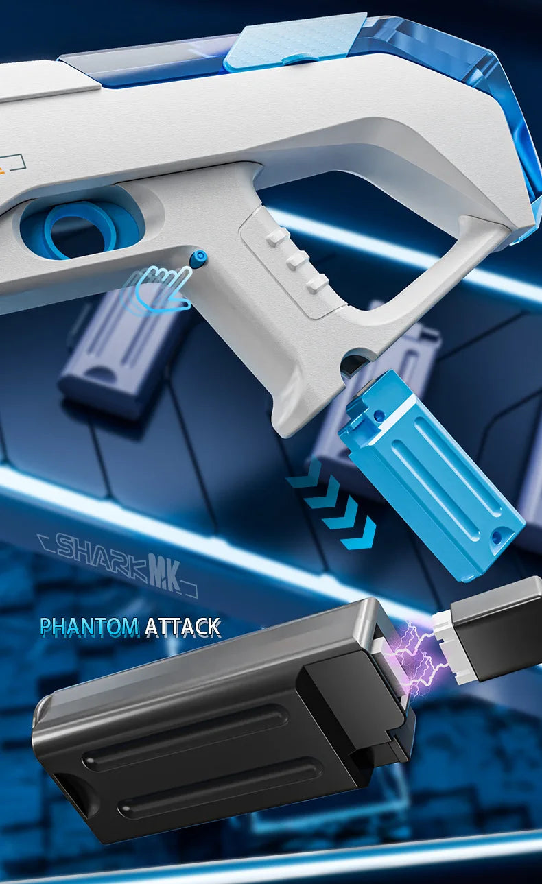 Summer High Pressure Electric Water Gun, Automatic Water For Outdoor Pool, Multiple People Fighting Games Water Toys