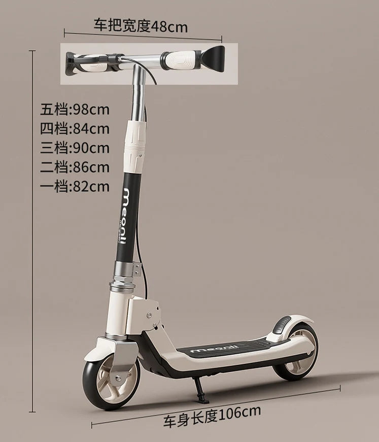 Scooter for children and teenagers aged 8-12 years old, two wheeled foldable scooter, double brake scooter
