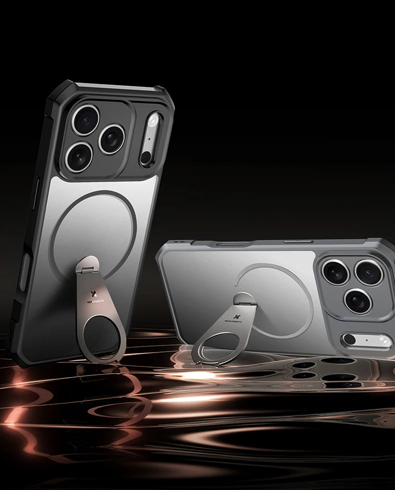 Xundd For iPhone 17 Pro Max 17 Air 17 Pro Magnetic Case with 360° Invisible Stand,PC+TPU Anti-fingerprint Anti-drop Phone Cover
