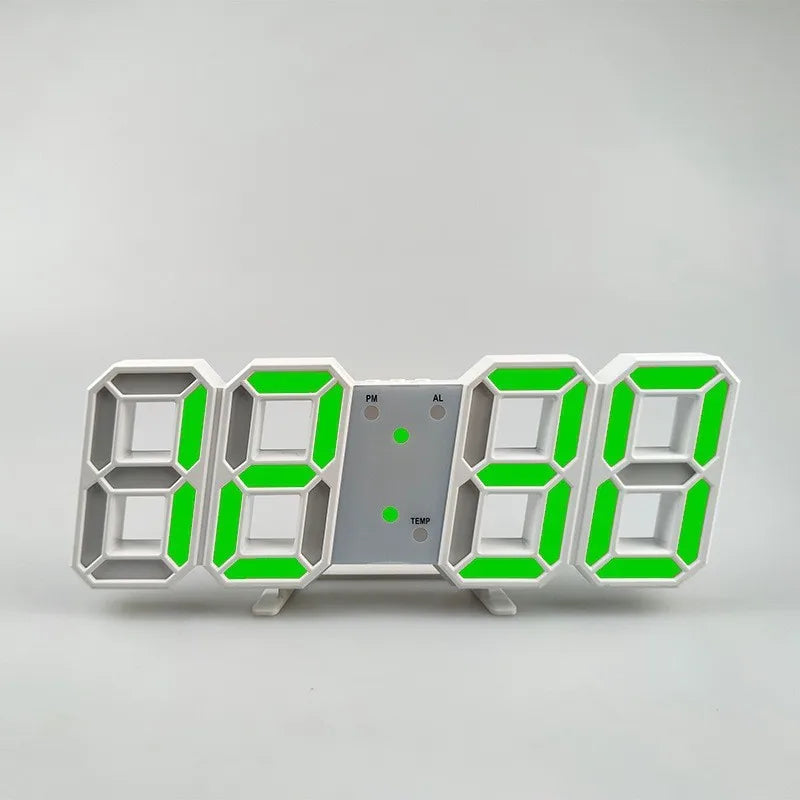 LED Digital Alarm Clock Wall Hanging With 3D Display Date Temperature For Home Kitchen Office Decoration Clocks Decor