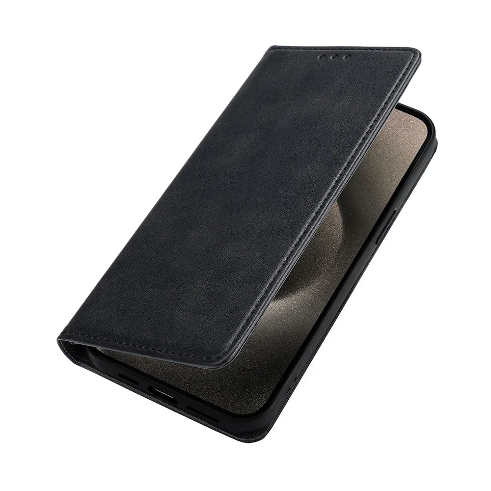 Wallet With Card Slots Holder Magnetic Flip Leather Book Case for Motorola E14 G64 G64Y G85 G54 Moto G Power G Play G 5G 2024