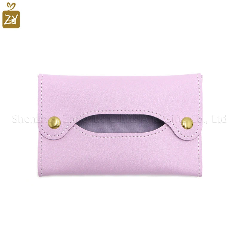 Mini Japanese style pu leather tissue bag tissue box living room bathroom tissue organizer car tissue wet towel box