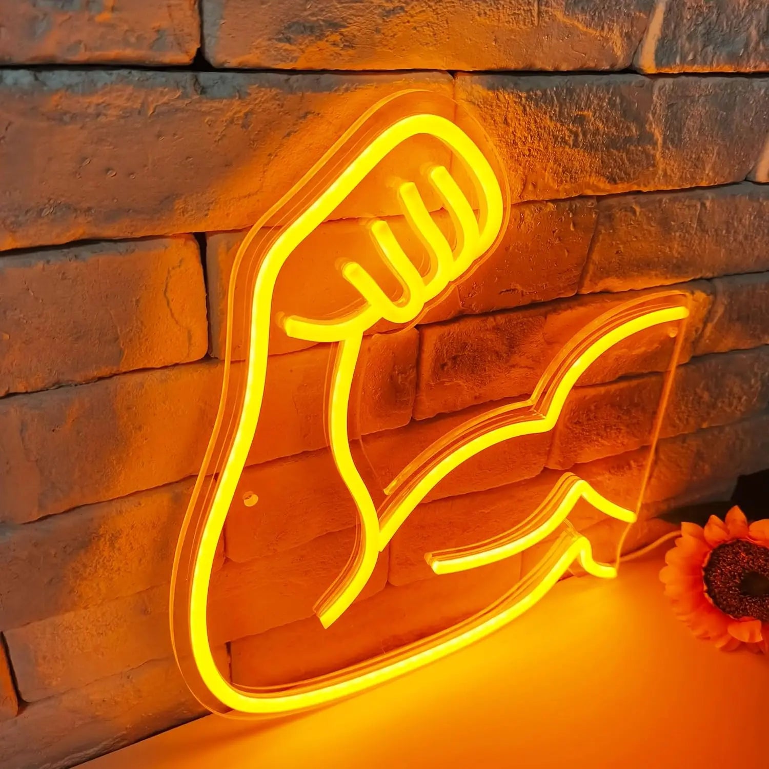 USB Dimmable Neon Sign No Pain No Gain Gym Light for Home Gym Man Cave Bar Decor Motivational LED Wall Art Fitness Gifts