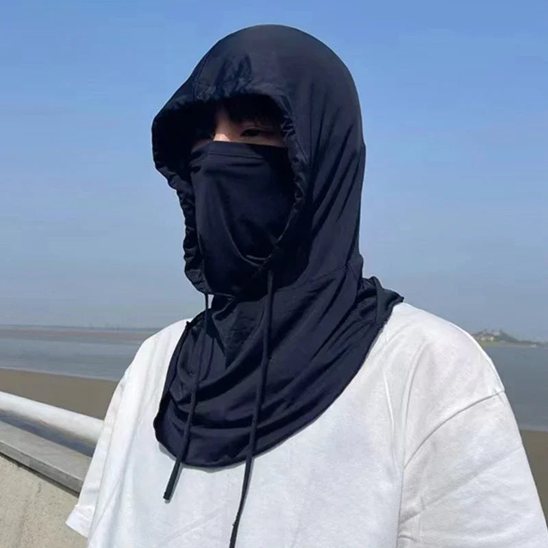 Thin Breathable Balaclava Hat Motorcycle Bicycle Full Face Mask Summer Cycling Helmet Hood Covers Outdoor Sports Neck Sunhat