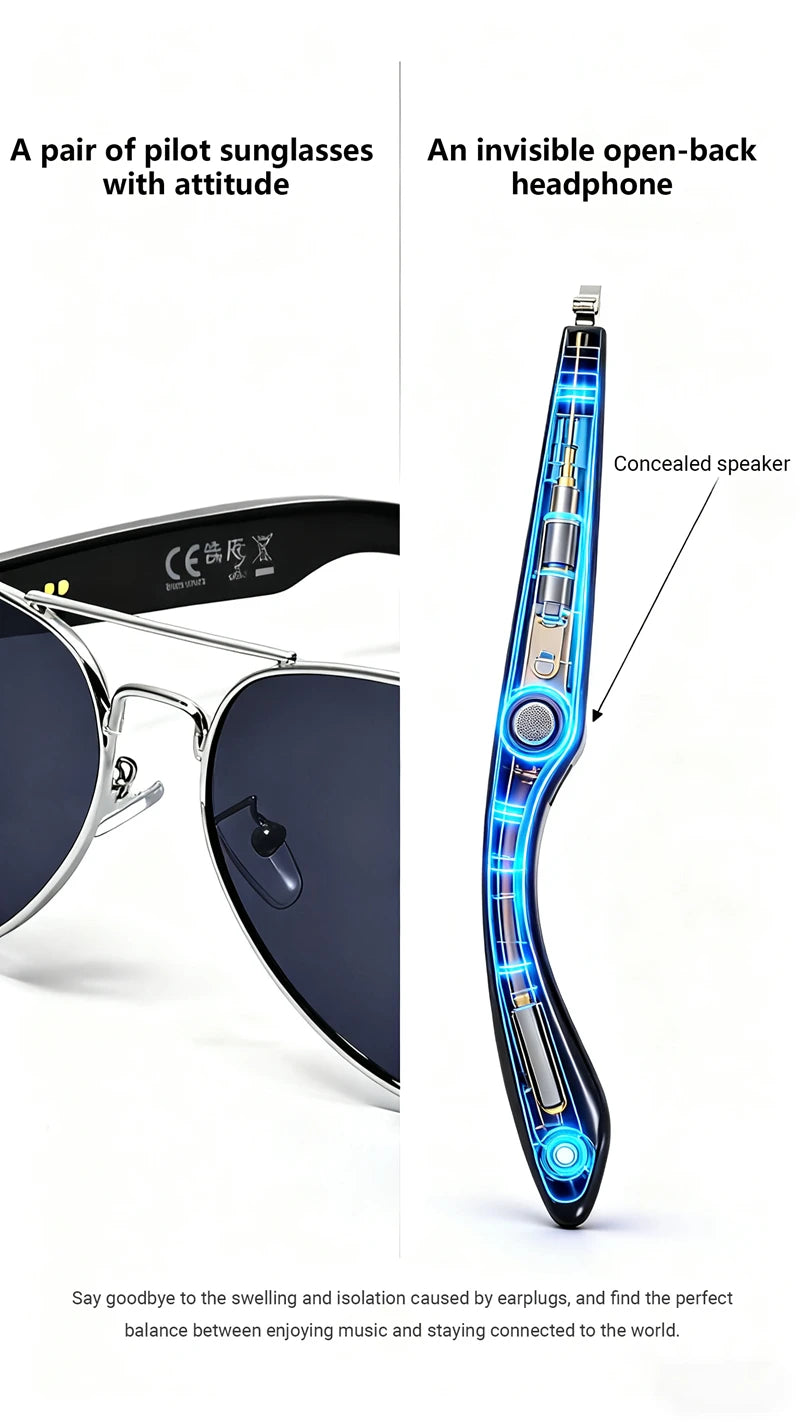 2026 New 800W Pixel Camera Smart Glasses Video Recording AI Photo Recognition Bluetooth Call Voice Translation Sunglasses Man