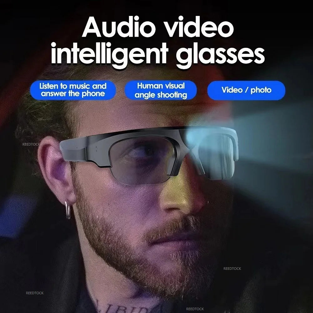Mini Camera 2K HD 4K Photo Action Camera Music Sunglasses Smart Video Recording Glasses Outdoor Sports With Bluetooch Speaker