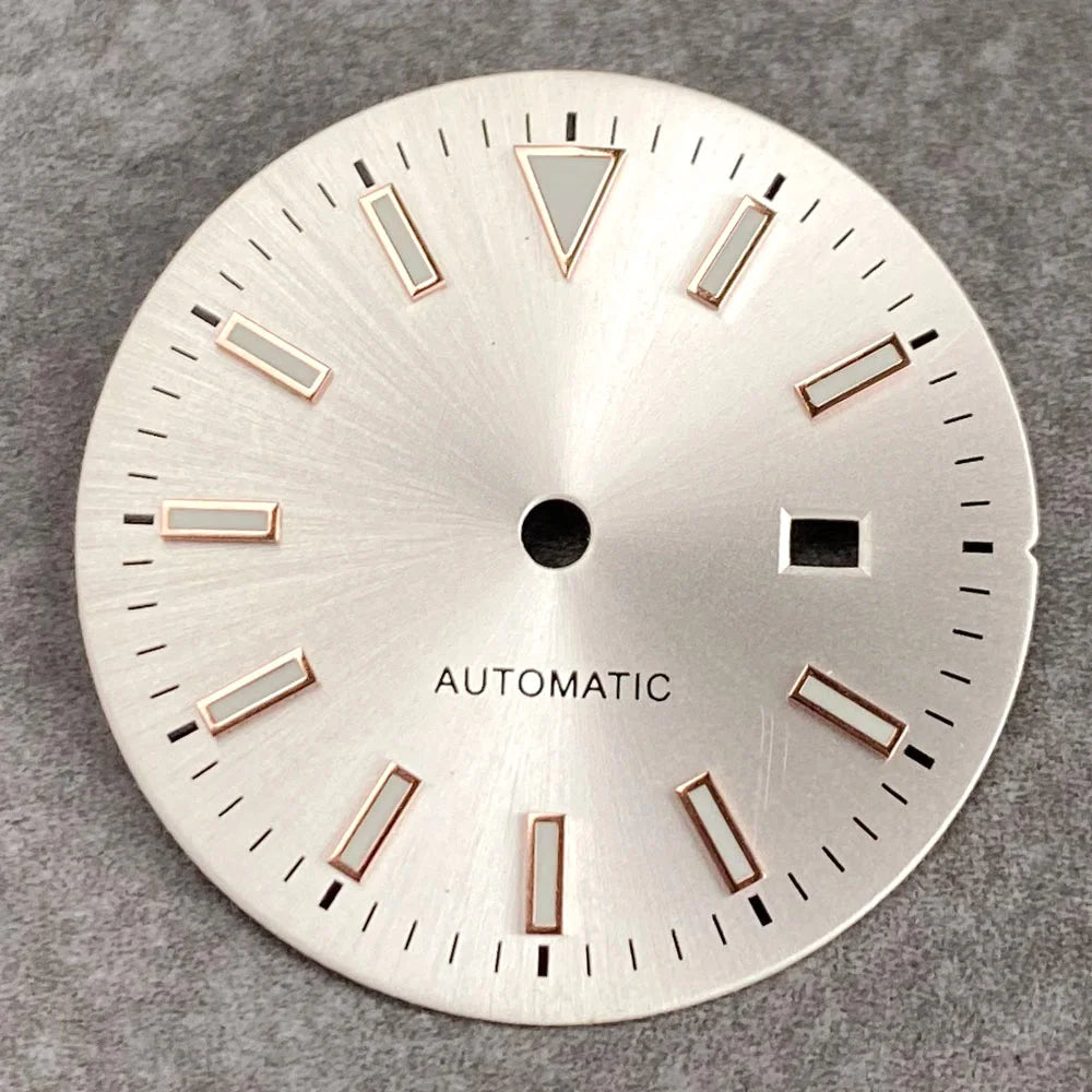 24.5mm Mother of Pearl Shell Dial Roman Diamond Sunburst Watch Dial Hand Fit NH05A NH05 Watch Movement Ladies Watchmaker Tools