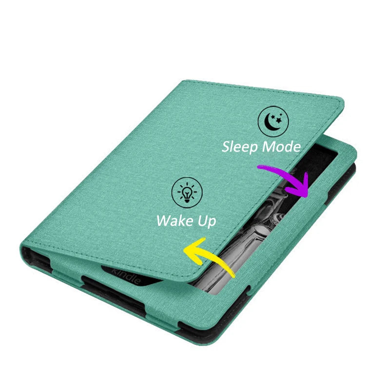 Leather Protective Case Cover for Kindle Paper White 5/6 M2L3EK/M2L4EK/SA568B 6.8"/7" Bracket Handheld Card Holder 11/12th