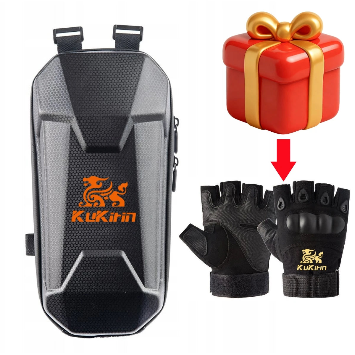 Kukirin Electric Scooter Bag 2L Fashion Design Sunscreen Handlebar Installation Storage Bag With Windproof Riding Gloves