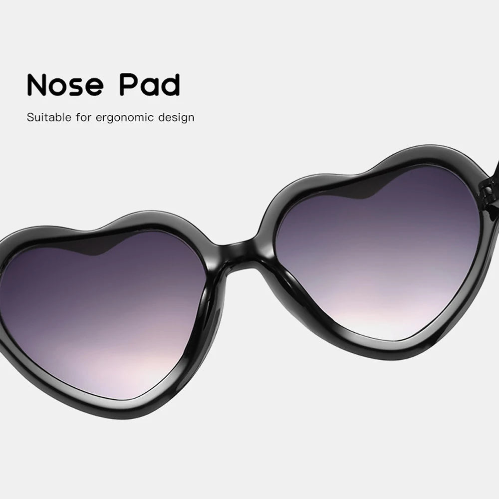 Stylish Kids Heart Sunglasses Large Frame Cute Eyewear For Boys Girls Baby Toddler 0-12 Years UV400 Protection Outdoor Shades