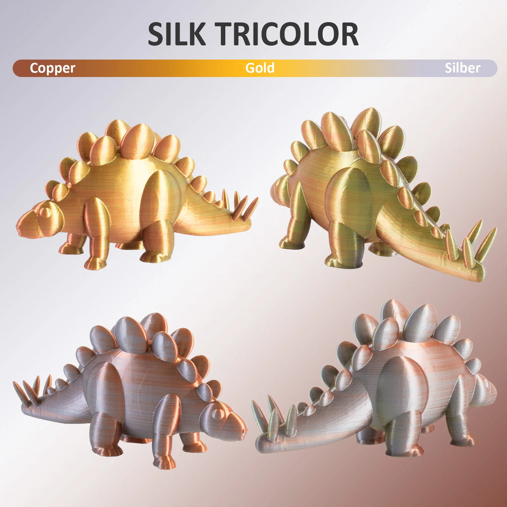 Geeetech Tri Color Silk PLA Filament , 3D Filament 1,75 mm 1KG Spool Wire  (+/-0.03mm) Vacuum packaging, special color