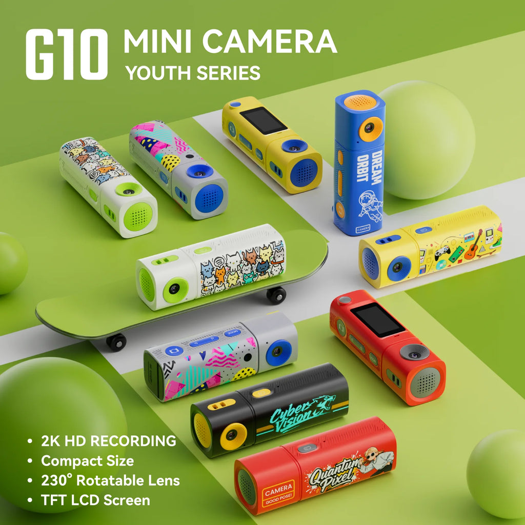 2K HD Thumb Camera, 230° Rotatable Lens with TFT LCD Screen, Lipstick-Style Portable Keychain Camera， Easy Carry for Daily
