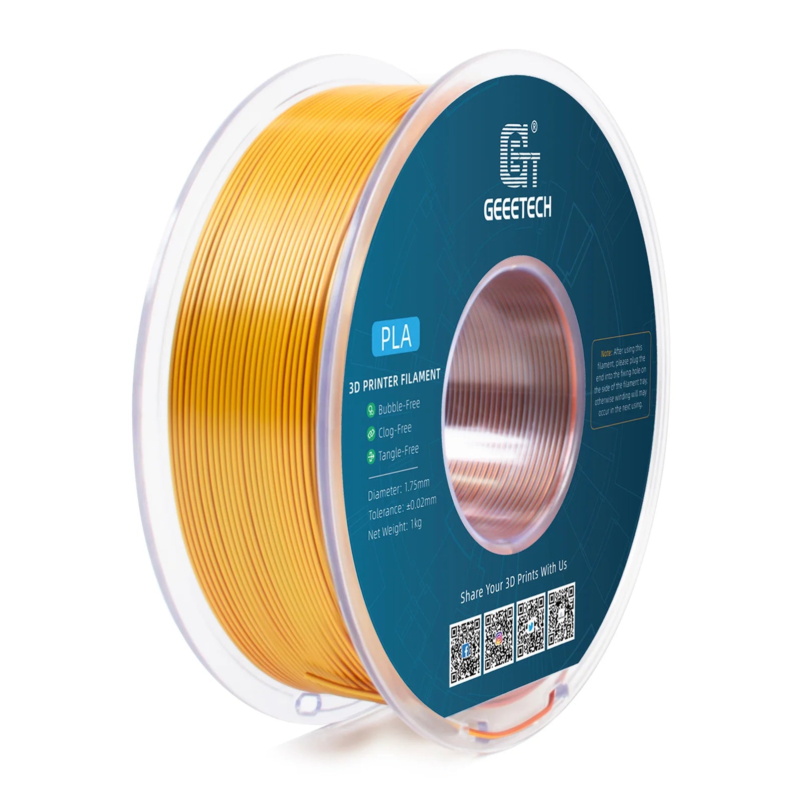 Geeetech Tri Color Silk PLA Filament , 3D Filament 1,75 mm 1KG Spool Wire  (+/-0.03mm) Vacuum packaging, special color