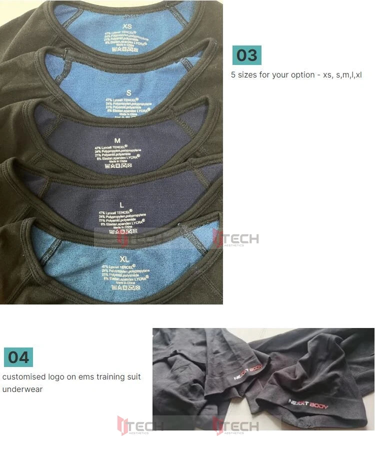 Xbody EMS Underwears Training EMS Outfits Base Layers Blue Ems Training Underwear Body Fitness Underwears